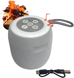 Color Rechargeable Portable Fireplace Crackle Sound Box for Electric Fireplaces, firewood Burning, Atmosphere Speaker,White Noise for a Comfortable, restful Sleep,with Over 190 Types of Music