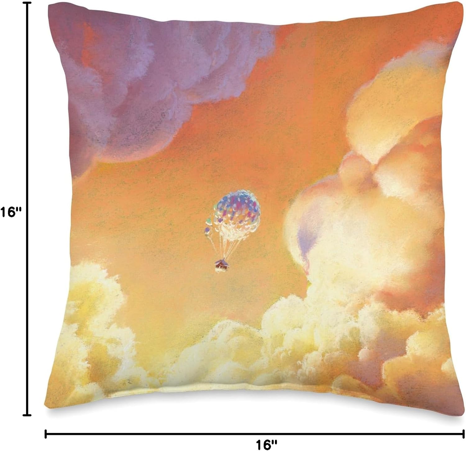 Disney and Pixar’s Up Pastel Sunset House Balloon Throw Pillow