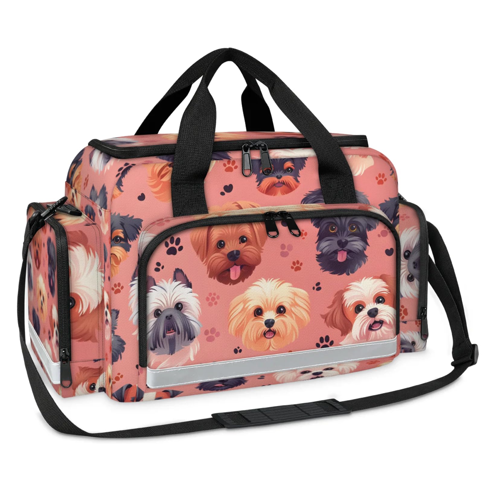 GzLeyigou First Aid Bags Empty, Therapy Dog Emergency Bag First Aid Kit Multiple Compartment Kit Carrier On Call Trauma Bag For Paramedics Emergency Medical Supplies Kit