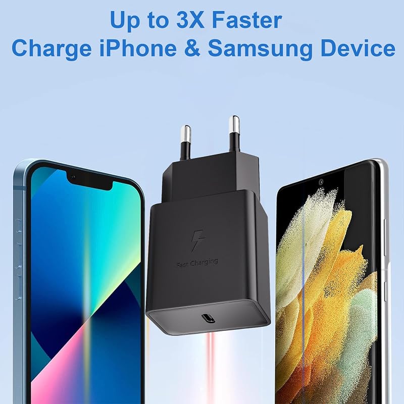 JupptElectronics 2db 15W USB-C gyors töltő Samsung Galaxy S8-S21, A30-A51 kompatibilis