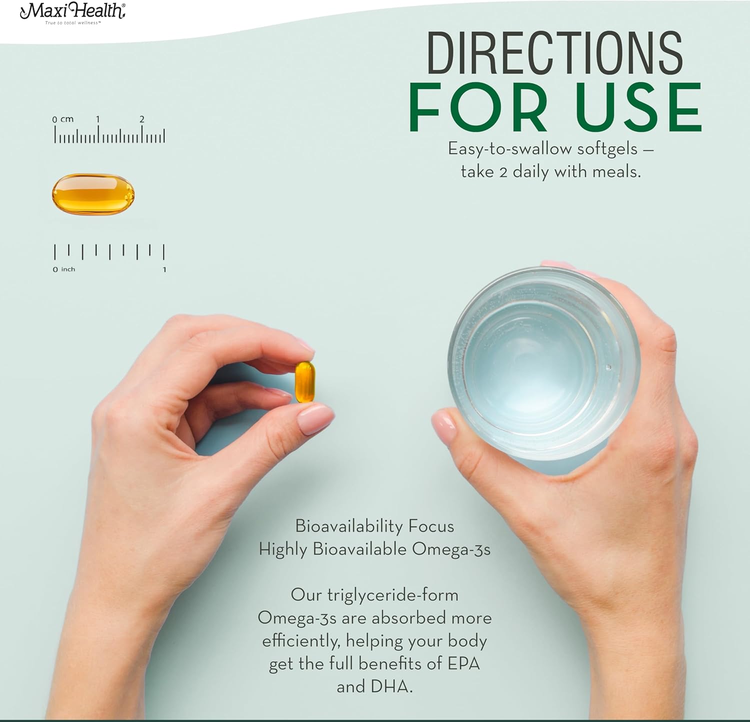 Omega 3 Supplement - Omega-3 Fish Oil 2000mg - Natural Source of EPA & DHA - Heart, Brain & Joint Health - Kosher Certified Wild Caught Marine Fish - 200 Vegetarian Softgels by Maxi Health - Image 7