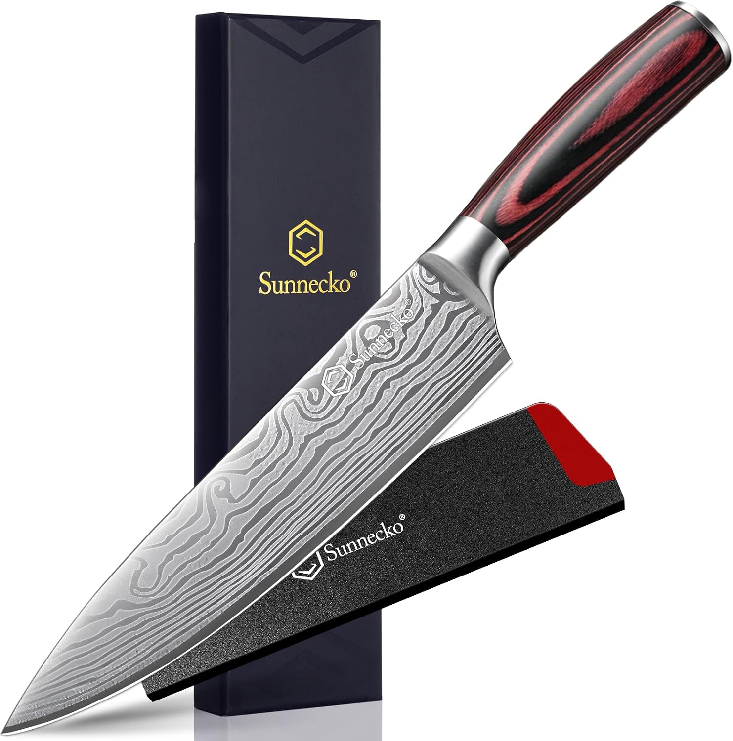 Sunnecko 8 Inch Chef Knife - Ultra Sharp Vegetable Kitchen Knife