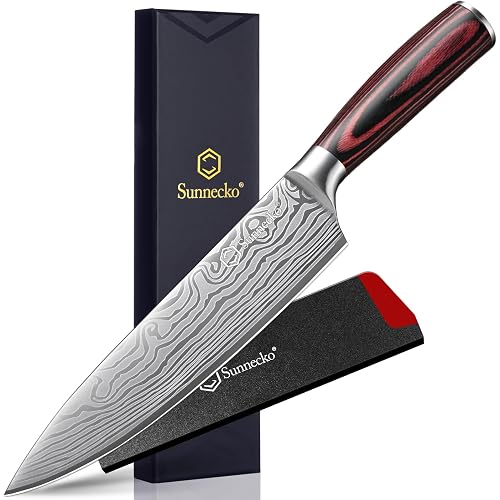 Sunnecko 8 Inch Chef Knife - Ultra Sharp Vegetable Kitchen Knife