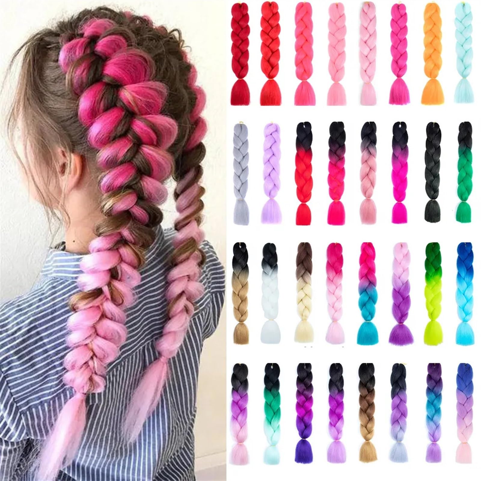 Tissage crochet ombré contre manque de volume des cheveux