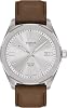 Tissot PRC 100 Solar, esfera plateada, reloj para hombre de 39mm, correa de cuero marrón, movimiento de cuarzo solar, T1514221603100 1