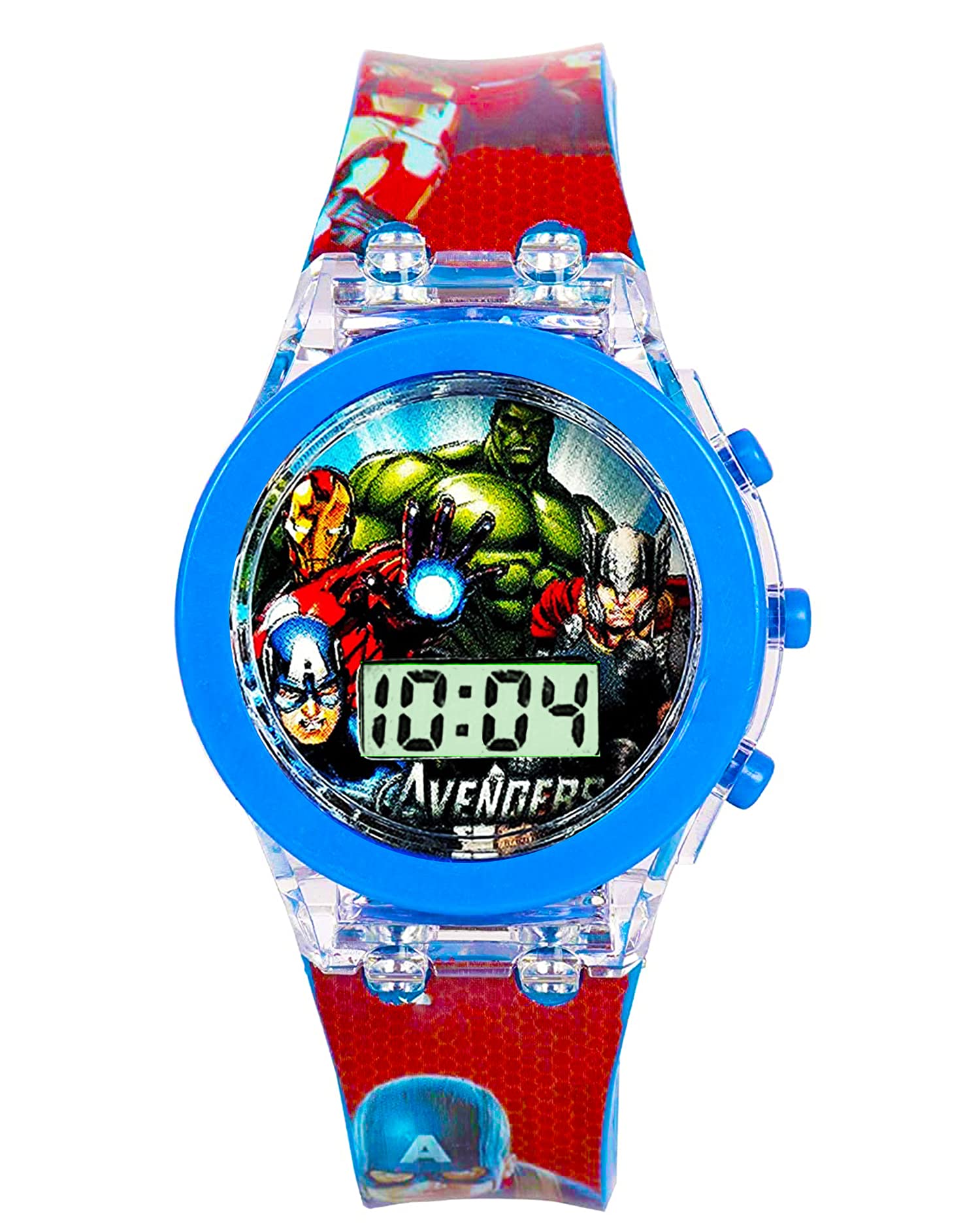 Time Up Digital Dial Multicolor Glowing Light Cartoon Watch for Boys & Girls-GLW-57 (Avenger Blue) (B08XZM568P) Amazon Price History, Amazon Price Tracker