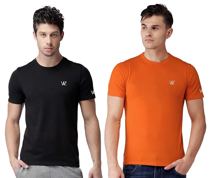 Mens Solid Round Neck Polyster DRI-FIT 
