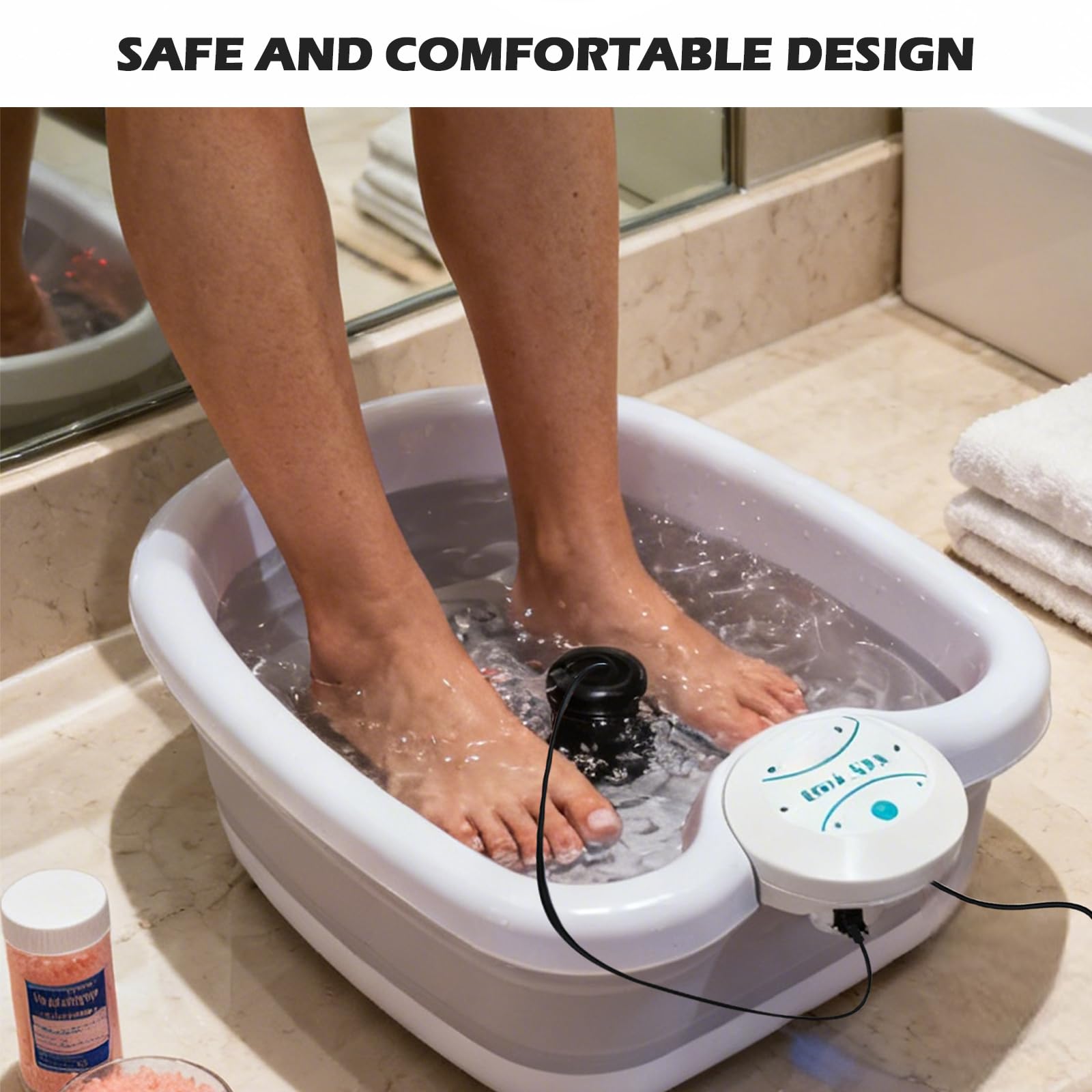 Baño de pies de iones, baño de pies por electrólisis, desintoxicación portátil, sistema de baño de pies desintoxicante, dispositivo compacto de spa iónico (sin cuenca)