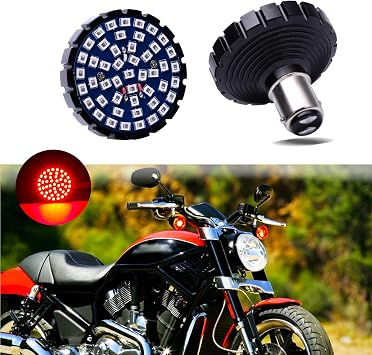 DREAMIZER 1157 LED Turn Signals Blub - 2 Inch Turn Signal For Street Glide Street Dyna Bob Road Glide King Sportster 883 Softail - Red