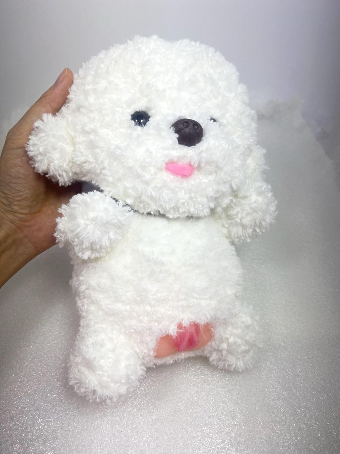 Masturbation Plush Toy Animal White Dog Beagle for Male Sexual Pleasure Small Sex Toy Plush Doll Toys Furry Toys for Sex Masturbate Dog with Pussy