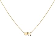 Glimmerst Initial Heart Necklace 18K Gold Plated Stainless Steel Tiny Heart Letter Necklace Personalized Monogram Name Necklace for Women