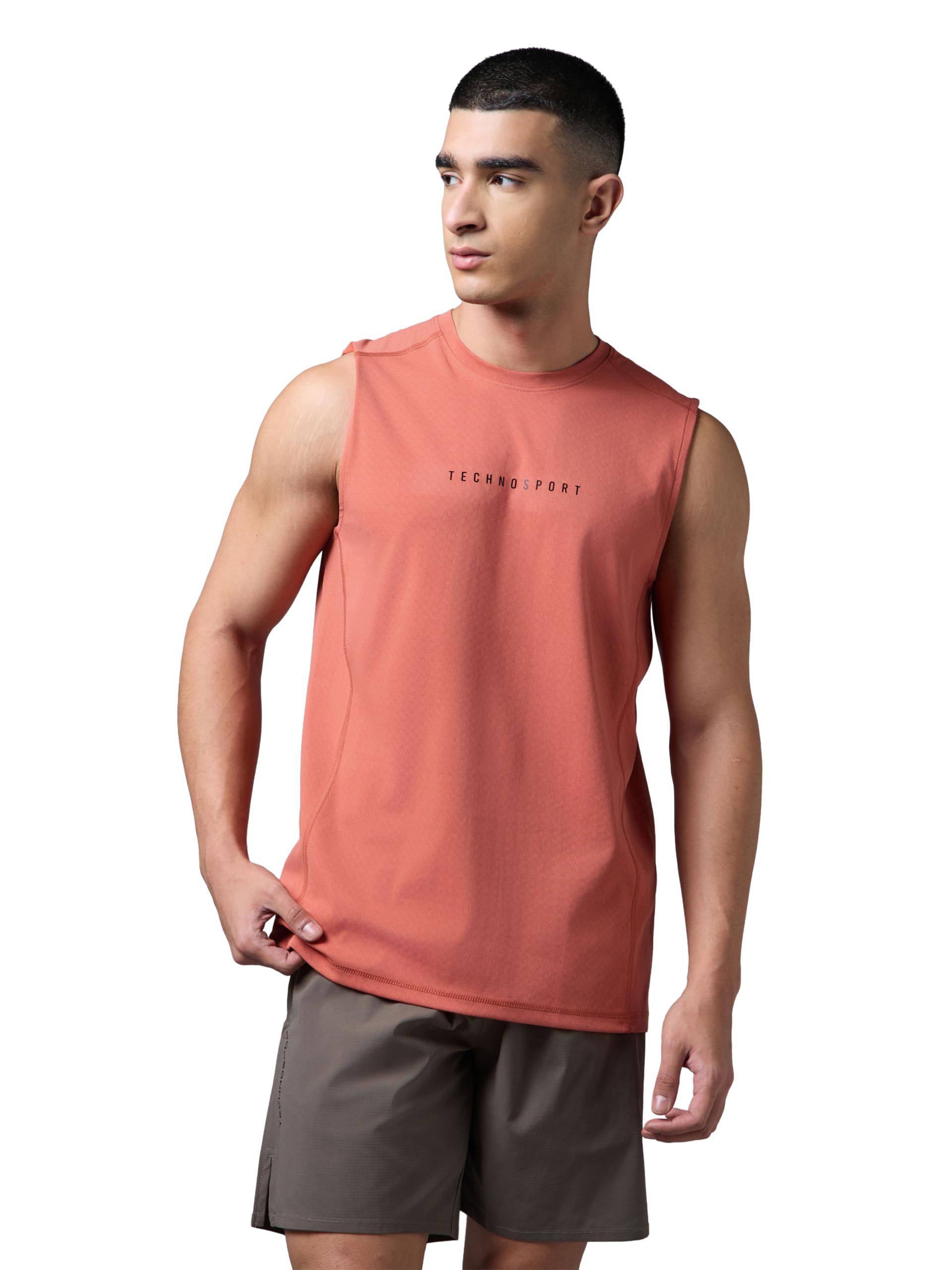 Men's Sleeveless Sports Vest ELASTOLITE Quick Dry Slim Fit Crew Neck Gym Tank Top Breathable Stretch Anti Odour Workout Vest Running Training Boxing Fitness Activewear-image-36