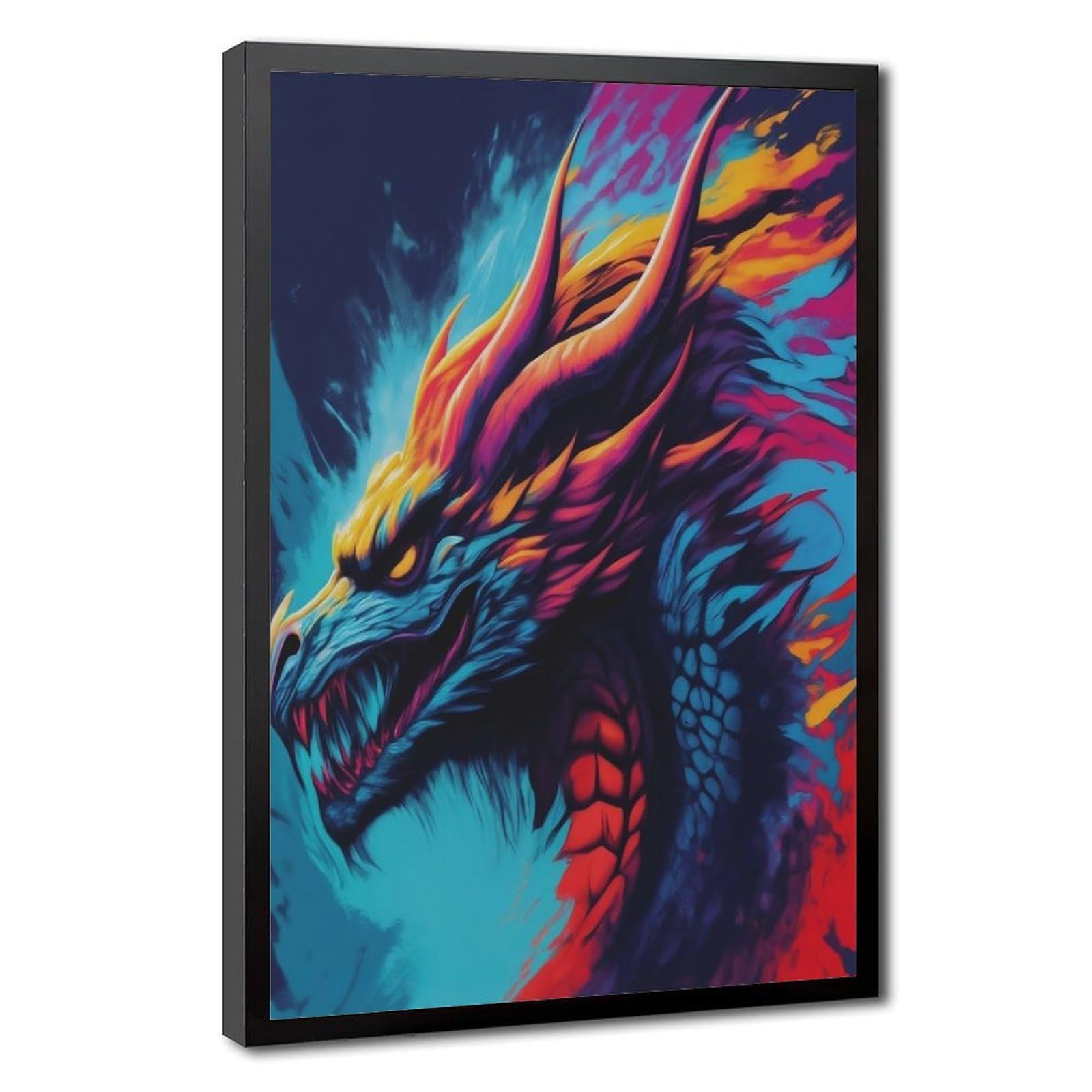 Bareronor Game Color Dragon Poster Canvas Poster Bedroom Decor Landscape Office Room Decor Gift 20" L X 30" W