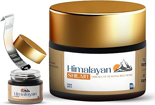 Shilajit - Resina orgánica pura del Himalaya para hombres y mujeres, fórmula natural probada en laboratorio, sin metales pesados, fuerza máxima con
