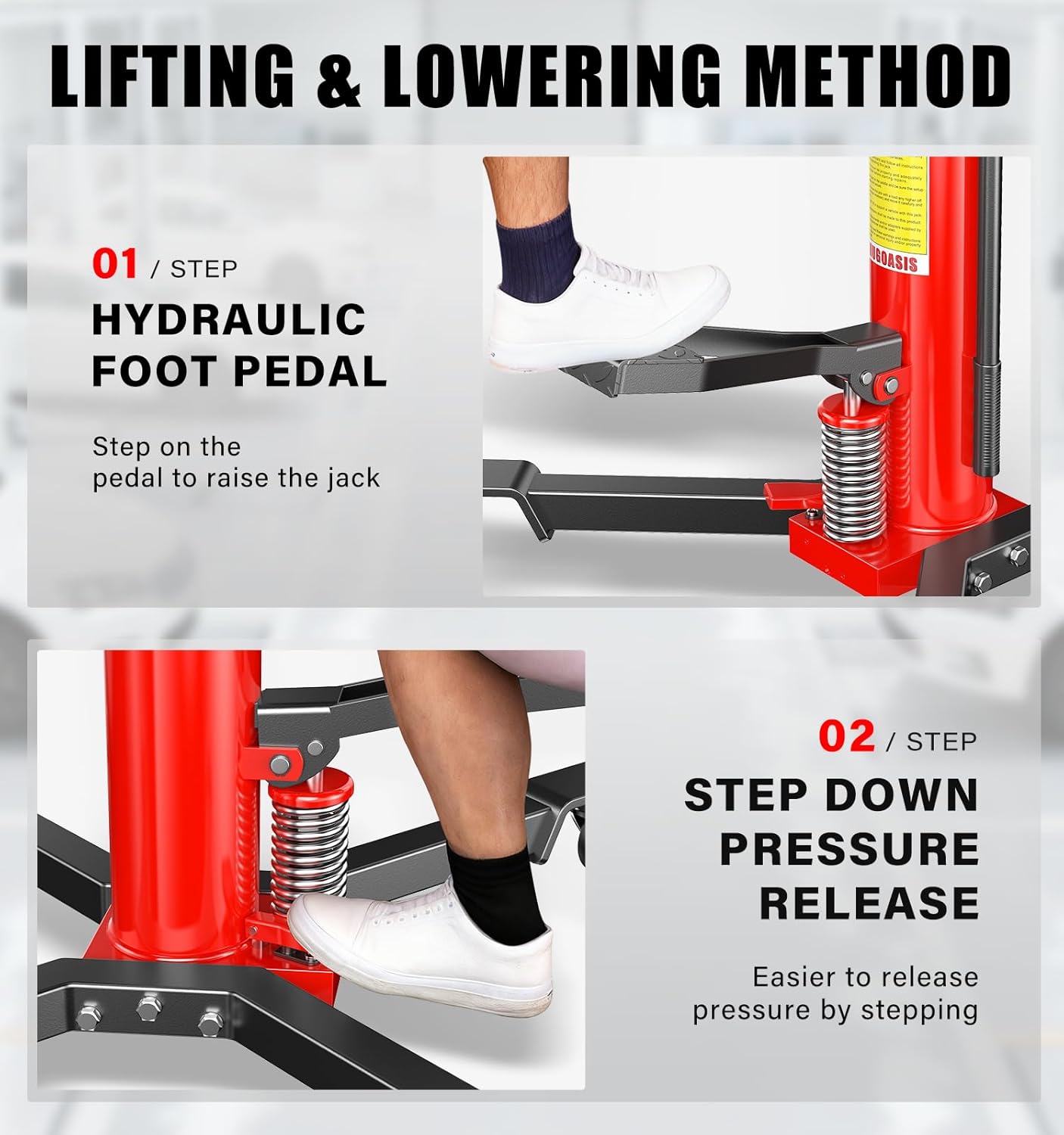 Transmission Jack,32.28"–69.91" High Lift, 1100 Lbs Heavy-Duty Hydraulic Telescoping Transmission Jack,2-Stage Telescoping Transmission Jack with Foot Pedal