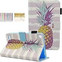 Vista 10 de Dteck - Funda para tablet Kindle Fire 7, funda protectora completa con función atril ajustable y función de encendido y apagado automático