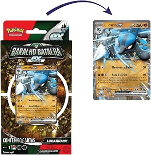 COPAG Card Game Pokémon TCG Deck Baralho de Batalha Lucario EX Azul