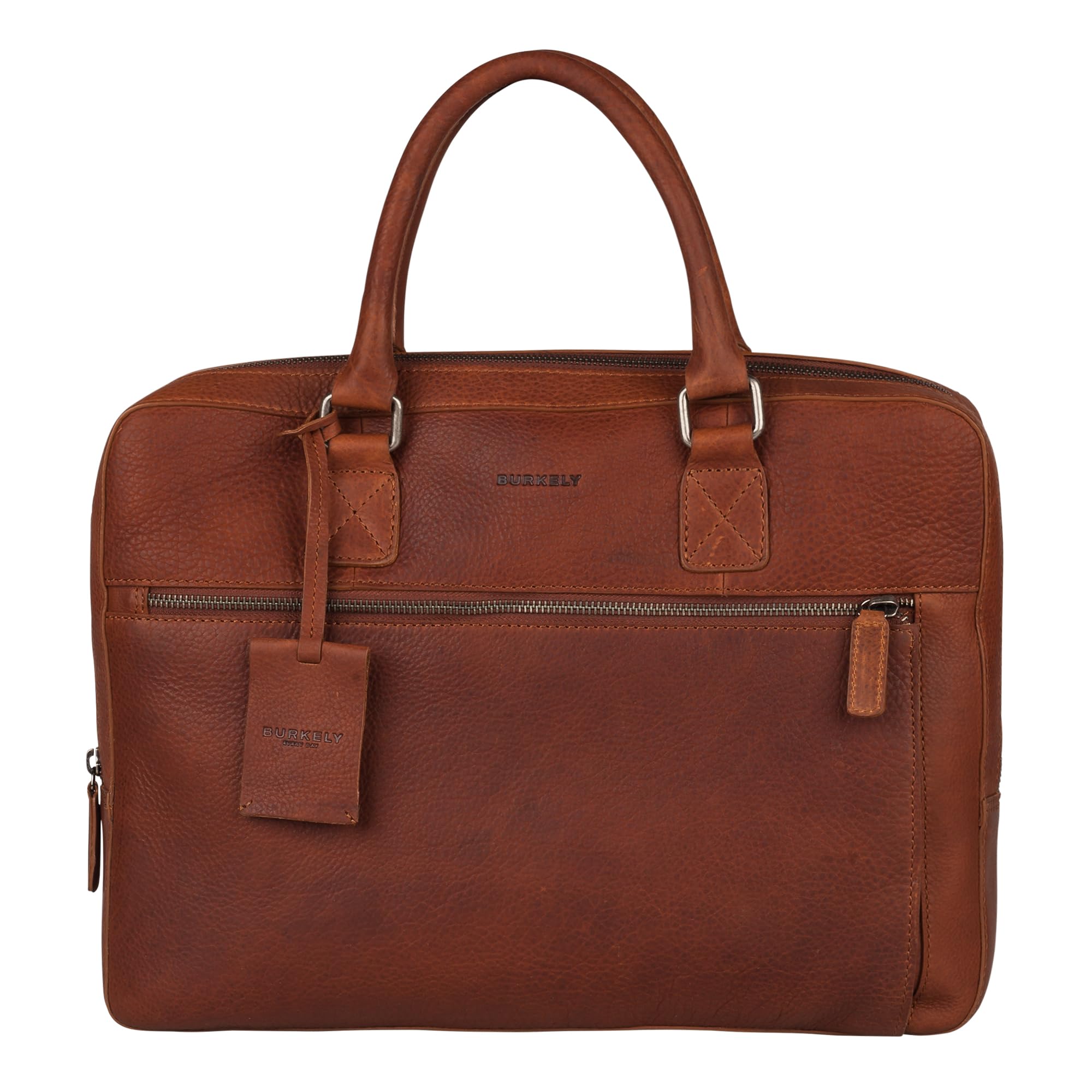 Maletín de piel BURKELY Antique para portátil de 13,3 pulgadas en sofisticado color cognac 8