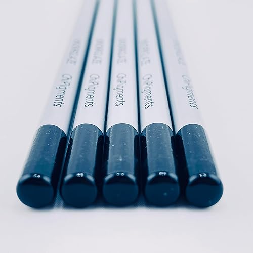 Miniatura 4 de ChiPigments * Juego de 5* Lápices Underglaze para proyectos de vidrio fundido y cerámica con archivo puntero de lápiz adicional. (Noches)