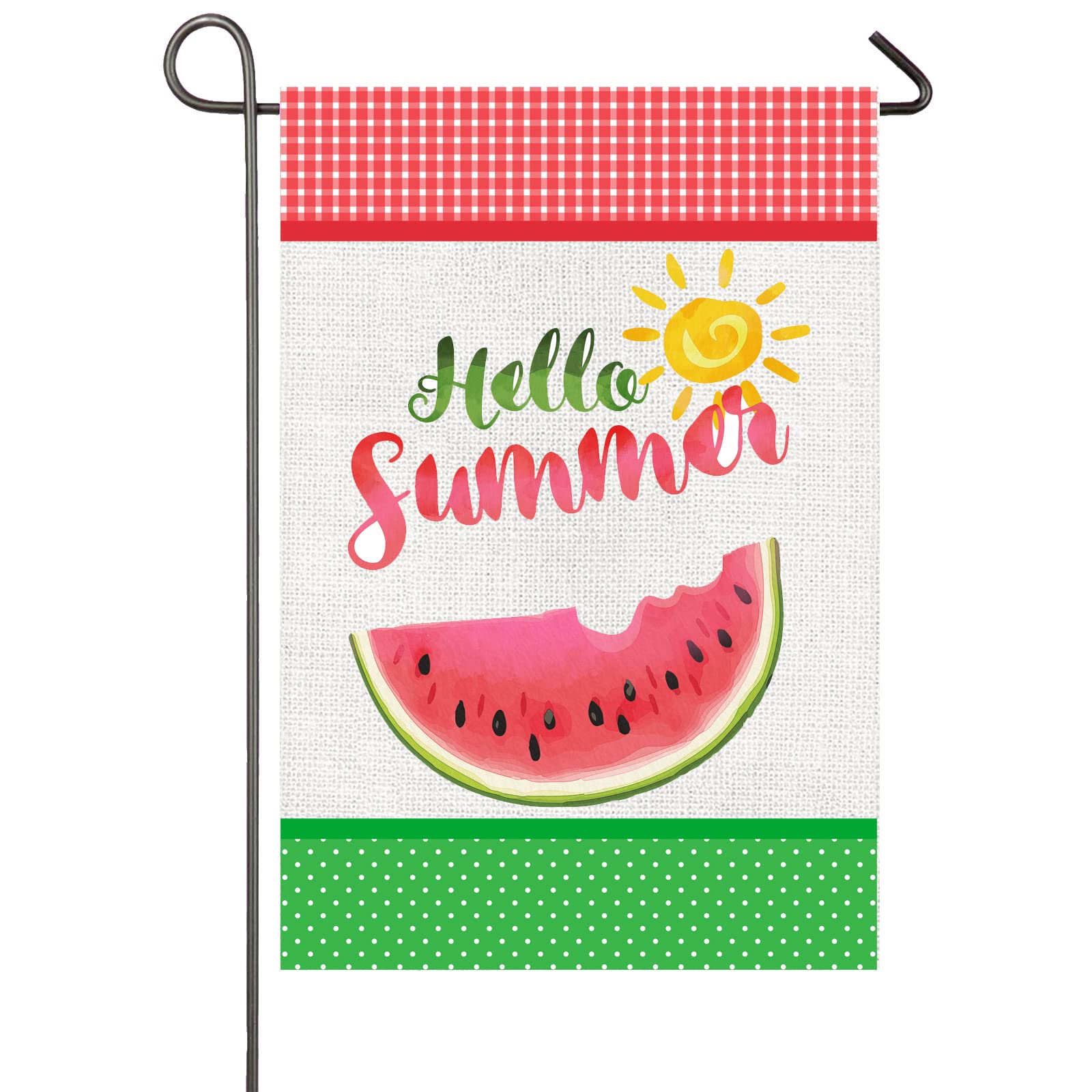 Gartenflagge, 30,5 X 45,7 Cm, 4. Juli, Zwerg In Blumen, Doppelseitige Hoflagge, Dekoration Für Den Außenbereich