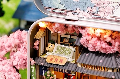 Miniatura 27 de MAGQOO Kit de casa de muñecas en miniatura 3D de madera con muebles, 1:100, kit de teatro de caja de bricolaje, paquete de 3 Q-004/005/012,Notas