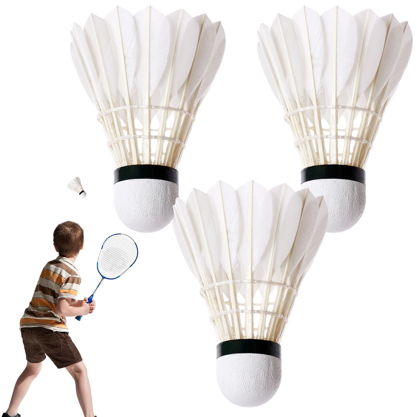 Shuttlecocks badminton 3pieces Stability – ergonomic Lightweight Shuttle Cocks Duck, Sports Accessories, Outdoor Activities & Backyards Li | Multipurpose Outdoor Indoor Utility