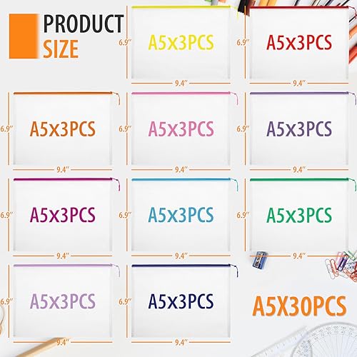 Miniatura 15 de 30 bolsas de malla con cremallera para organización, bolsas impermeables con cremallera de PVC de colores, bolsas transparentes multiusos