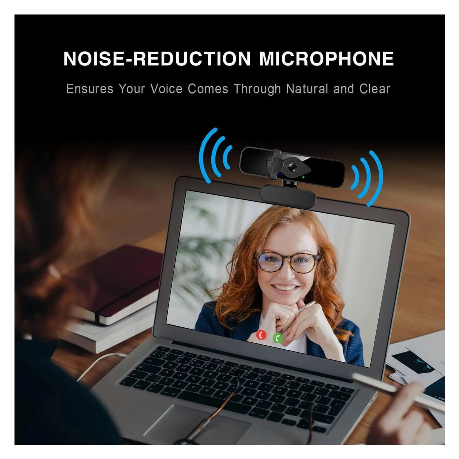 Kamera internetowa, Mini kamera internetowa 2K/4K HD do kamery internetowej Pc 4K De Segurança Wifi obsługuje laptop komputer stacjonarny nadaje się wideo na żywo(4K Webcam)