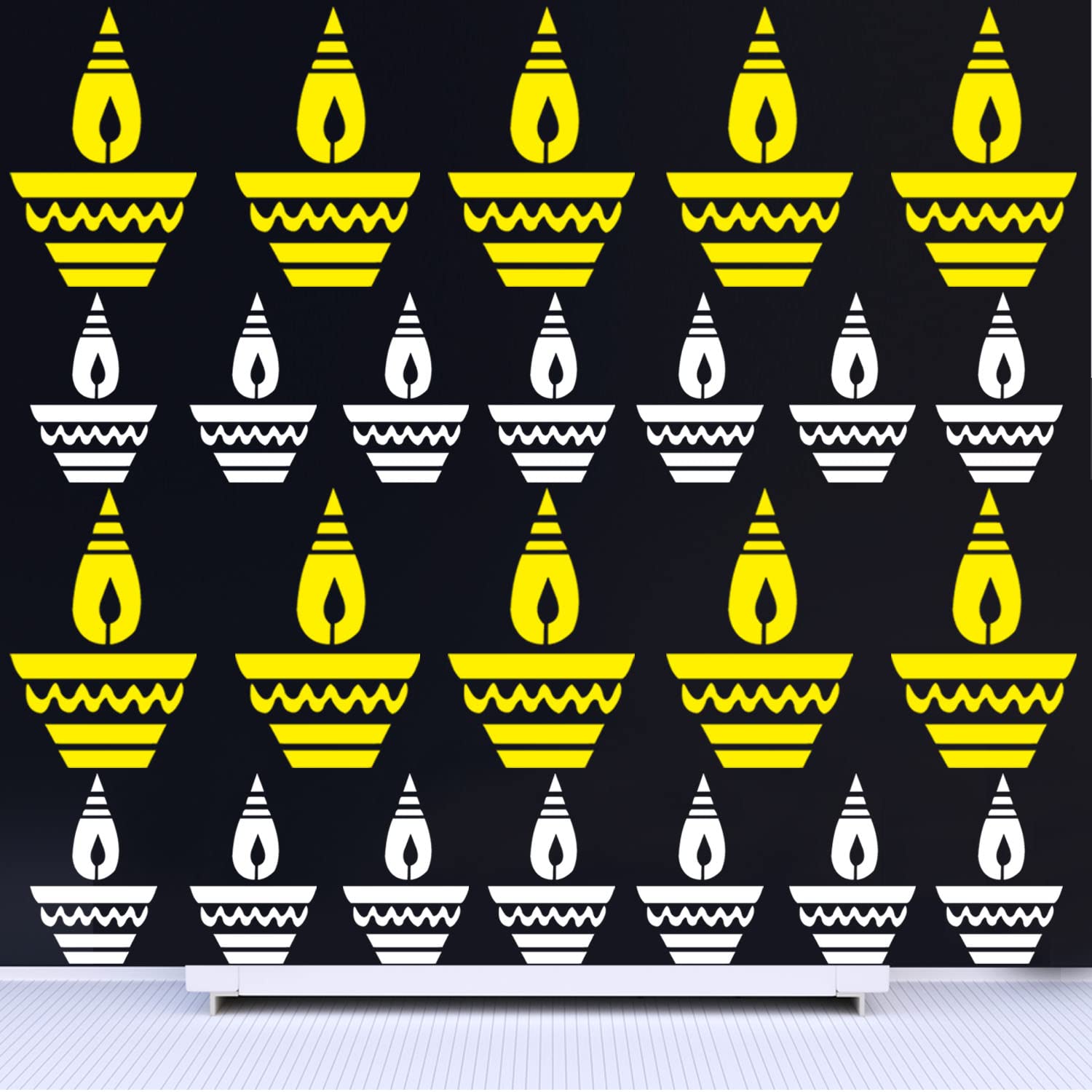 ARandNJ Stencils for Wall Painting, Pack of 2 (Size- 13X13 Inch) DEVOTIONAL Theme- Diya Bati Reusable DIY Design Ideal for Entrance, Office & Pooja Room Decorations (B09WDZZD2J) Amazon Price History, Amazon Price Tracker