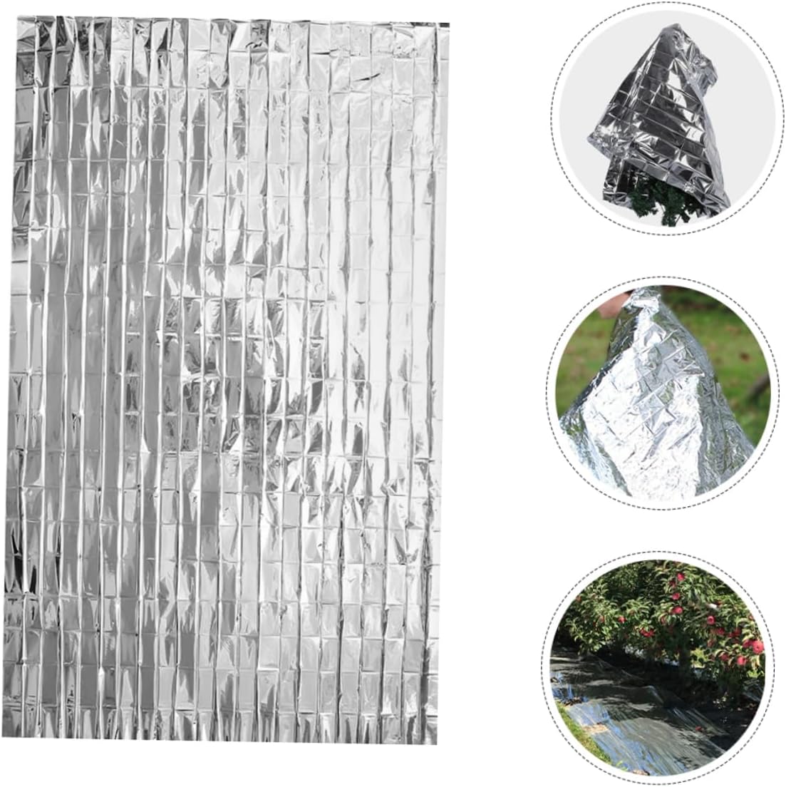 Yardwe Multi-Functional Reflective Gardening Film Sheet for Greenhouse Outdoor Heat Preservation and Emergency Plant Cover Reusable Frost Protection