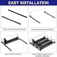 Vista 5 de uxcell Organizador de latas de soda para refrigerador, organizador de bebidas autoempujable para refrigerador, dispensador de bebidas ajustable