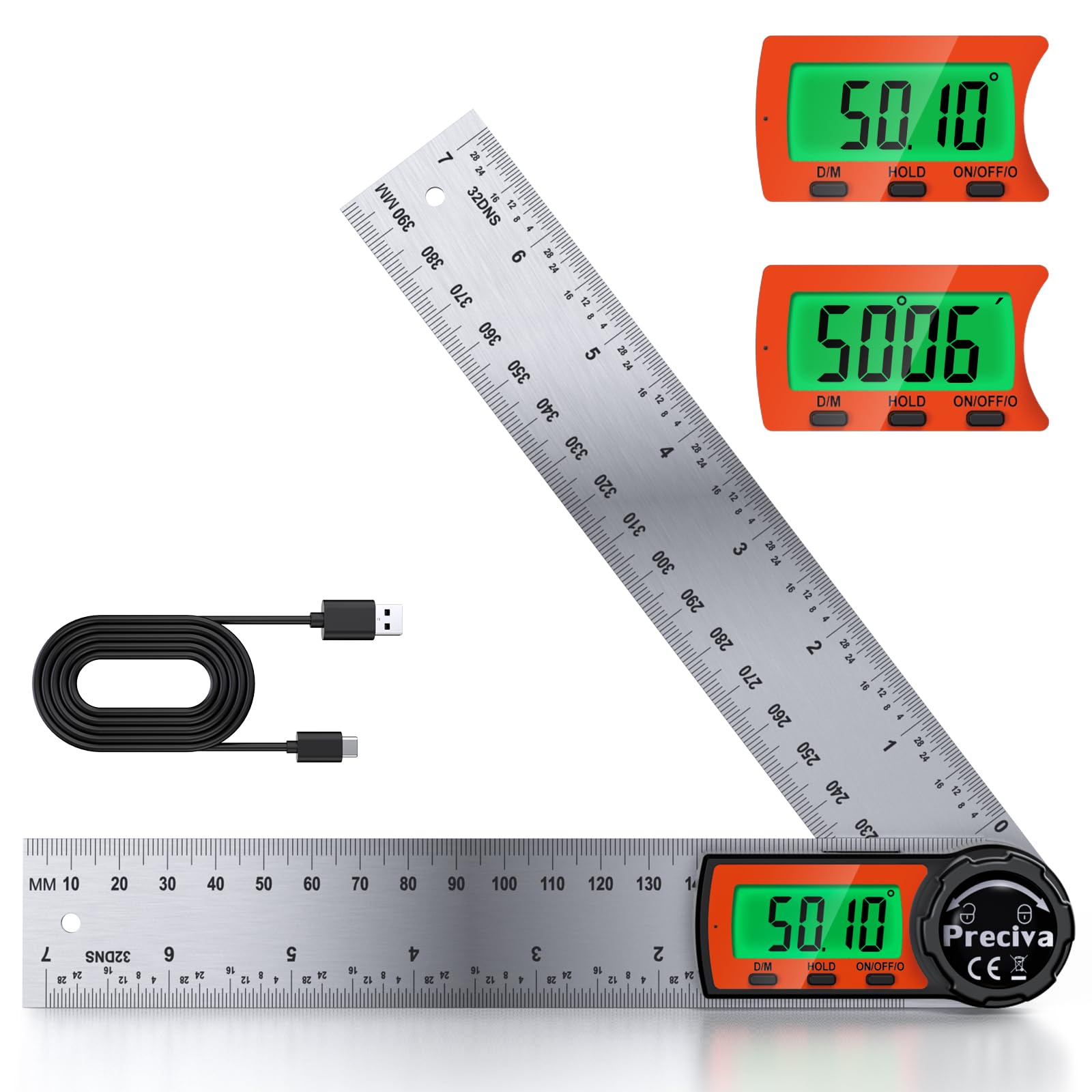 Preciva Digital Angle Finder - Rechargeable & Accurate -8