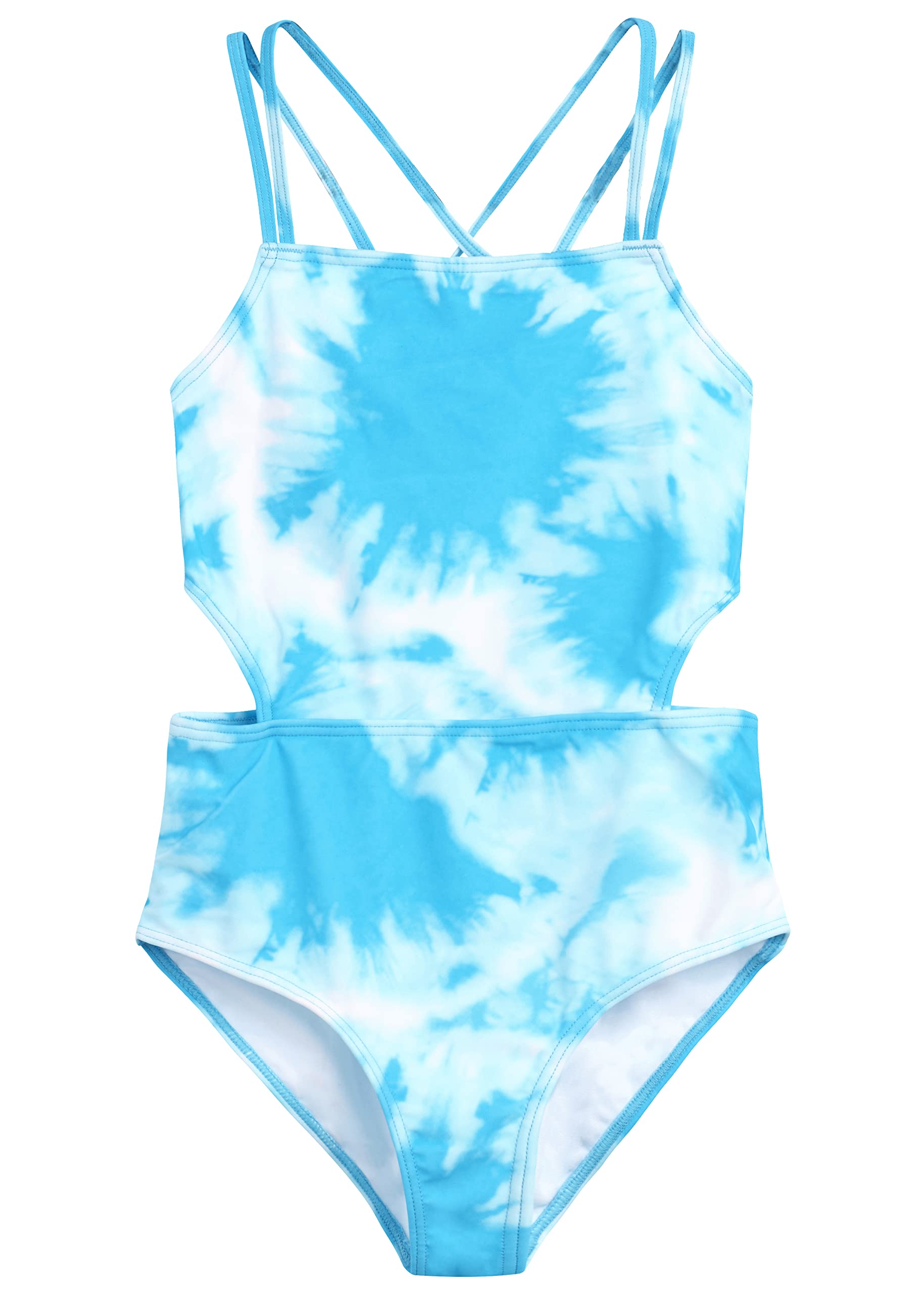 Kanu Surf Girls' Beach Girl Sport Cut-Out One Piece Swimsuit