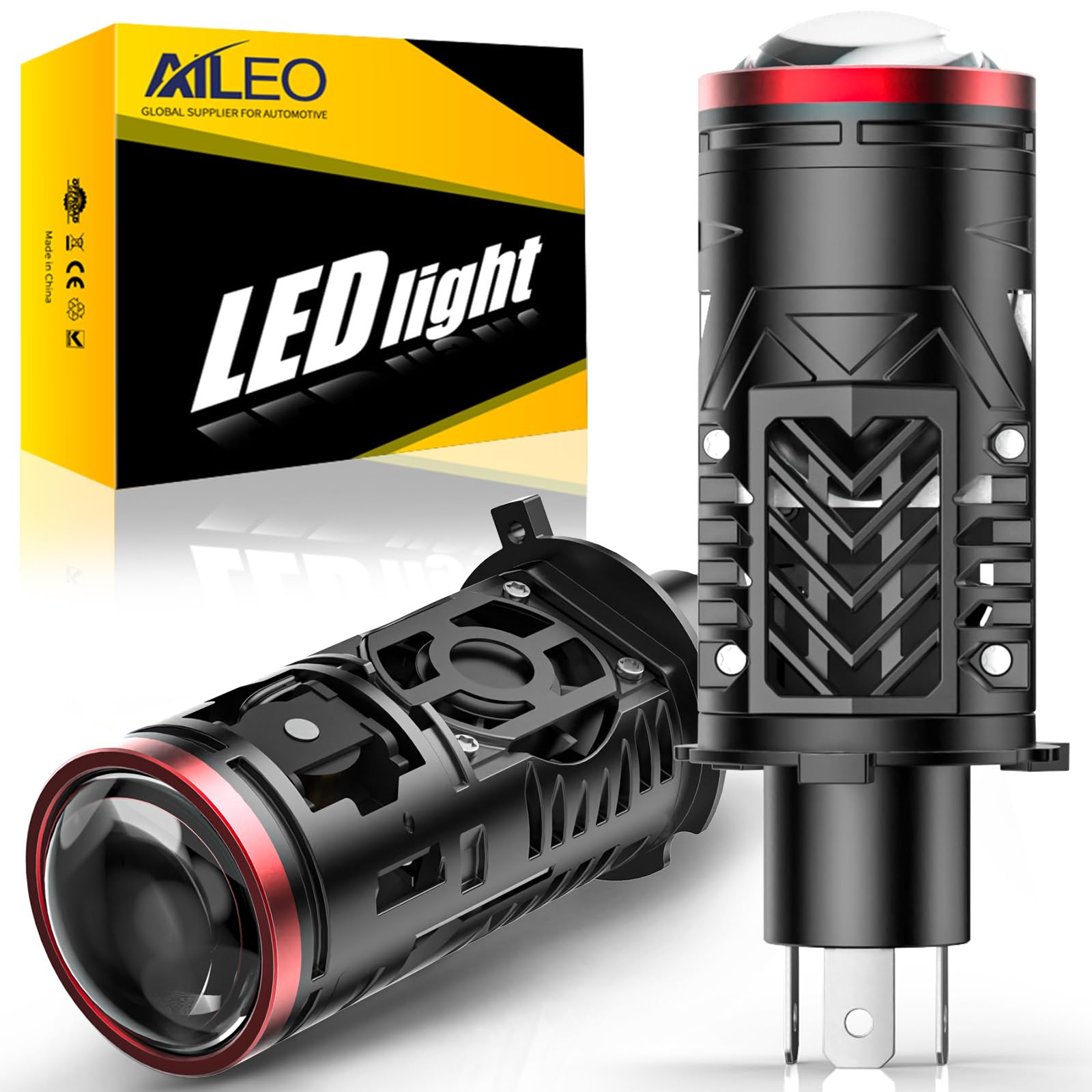 Amazon | AILEO H4 LED プロジェクターヘッドライトバルブ 第2世代