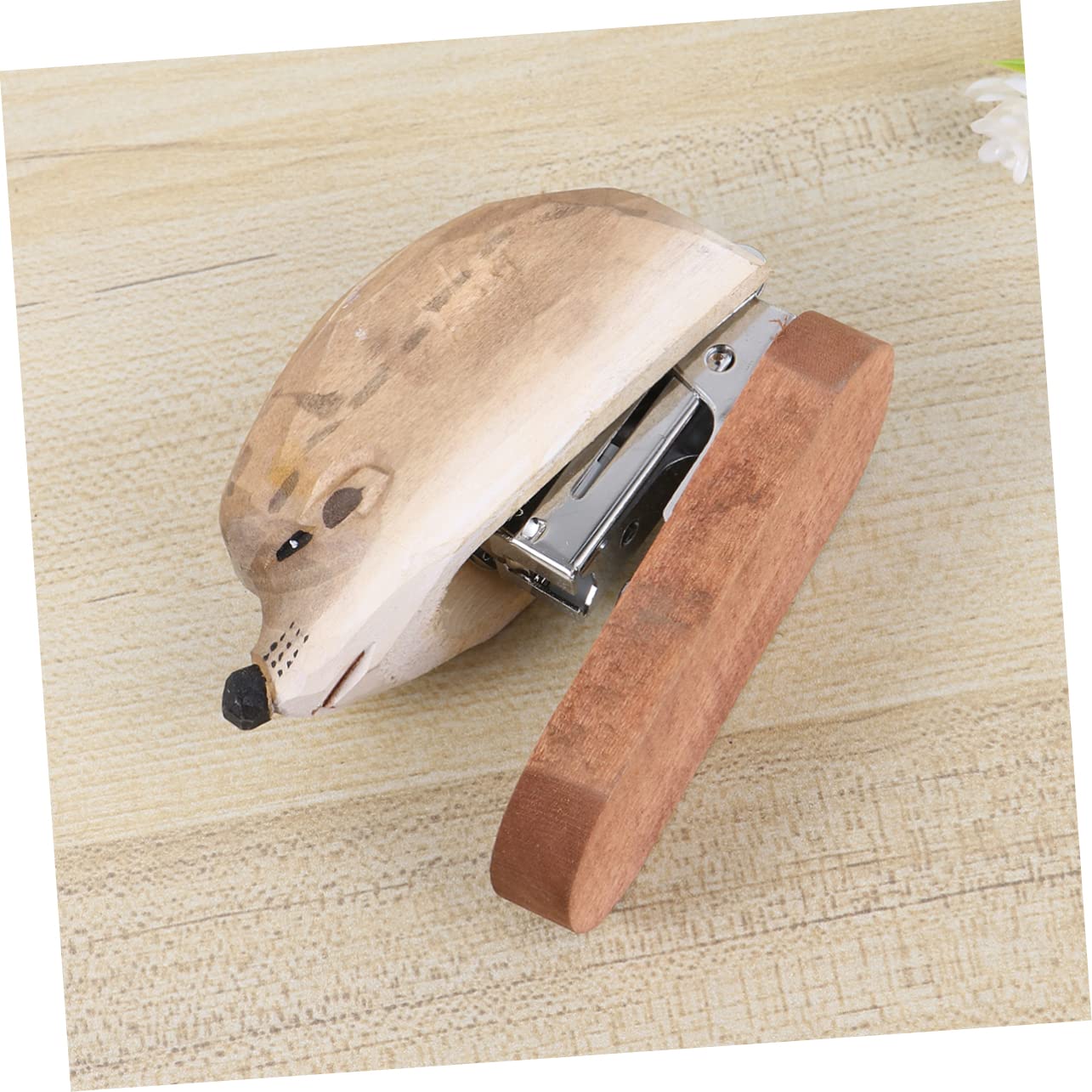 EXCEART 3pezzi Cucitrice Manuale Portatile Legno Forma Di Riccio Elegante Macchina Per Cucire Libri e Cancelleria Per Scuola e Ufficio Soluzione Creativa Per Studenti e Professionisti