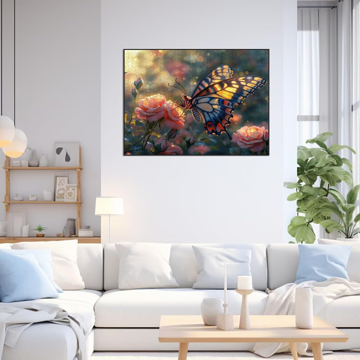 Puzzle 5000 Teile für Erwachsene, 3D Puzzle Rose Holzpuzzles, n-536 | Puzzlematte Schmetterling, Heimunterhaltung, Entspannung Meditationspuzzle, Impossible Klassische Jigsaw Puzzles, Home Decor