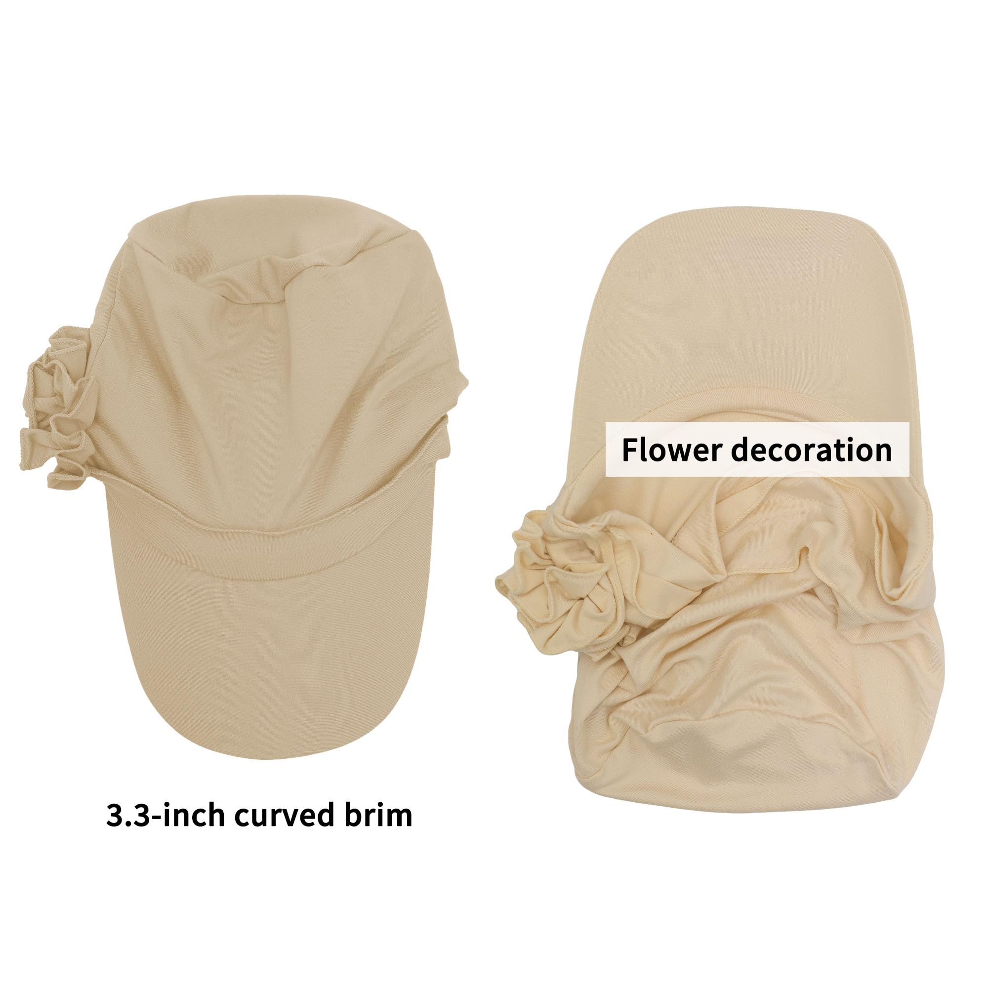 ZLYC Damen Sommer Chemo Visor Krempe Kopfbedeckung Strickmützen