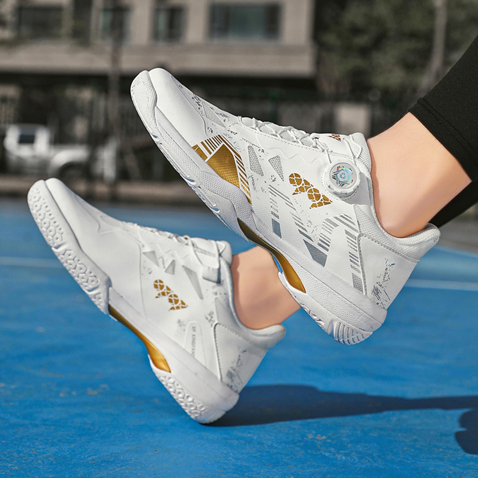 Zapatillas de bádminton unisex, de malla transpirable con perfil antideslizante