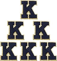 Vista 184 de 6 piezas de parches de letras de chenilla autoadhesivas, parches de letras preppy de 2 pulgadas para bolsos, ropa y sombreros, grandes pegatinas