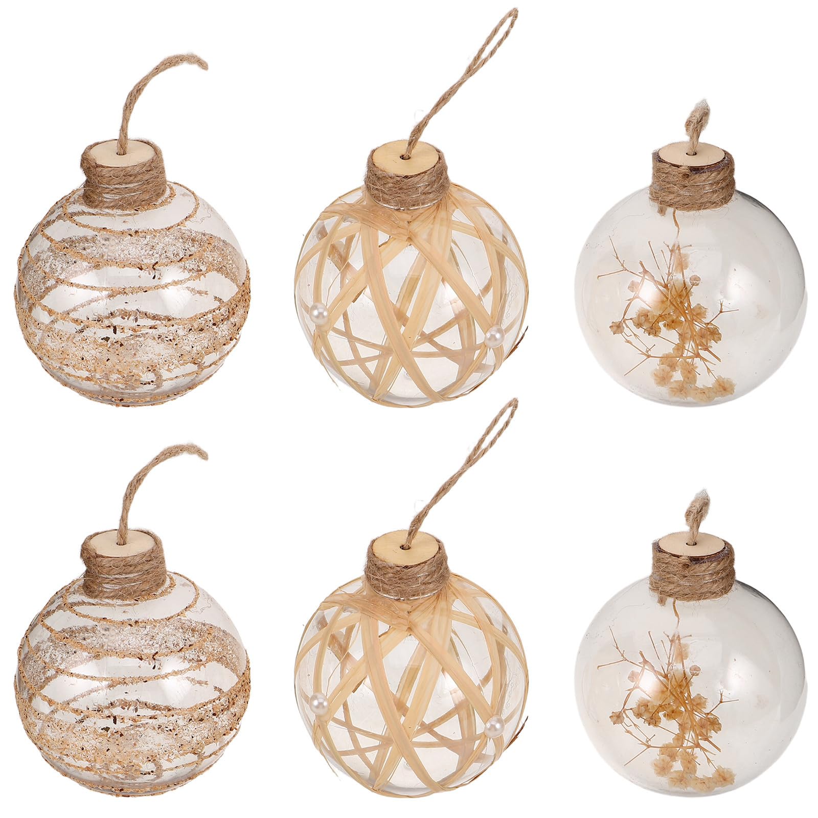 Toyvian 24 Pièces Petites Boules de Noël en Plastique Transparent avec