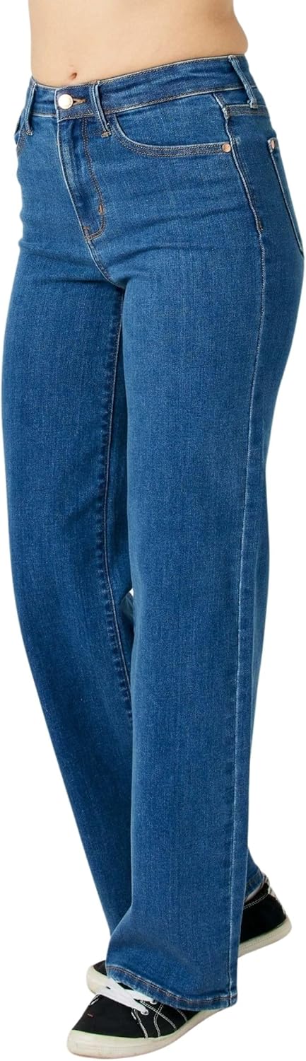 Judy Blue Women's High Waist Vintage Wide Jeans
