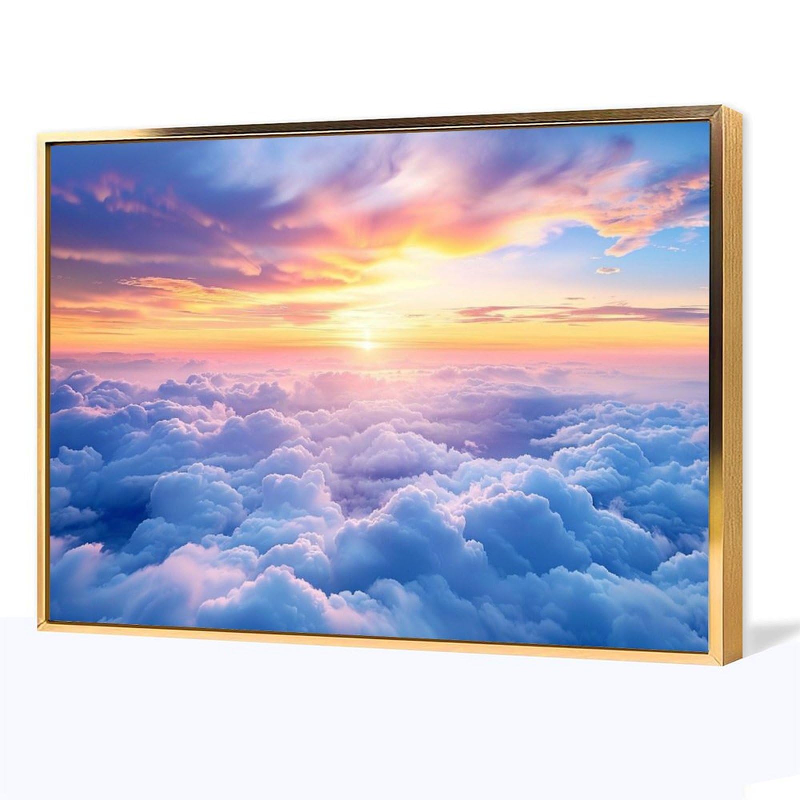 Amazon.co.jp: 絵画 雲の間から美しい日の出 アートパネル ポスター