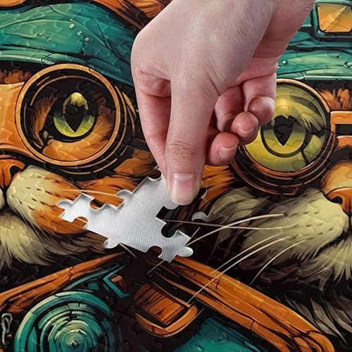 Miniatura 4 de Funny Cat Jigsaw Puzzles for Adults 1000 Pieces,Colorful Puzzle with Mesh Storage Bag,Learning Educational Puzzles for Gift 2011305