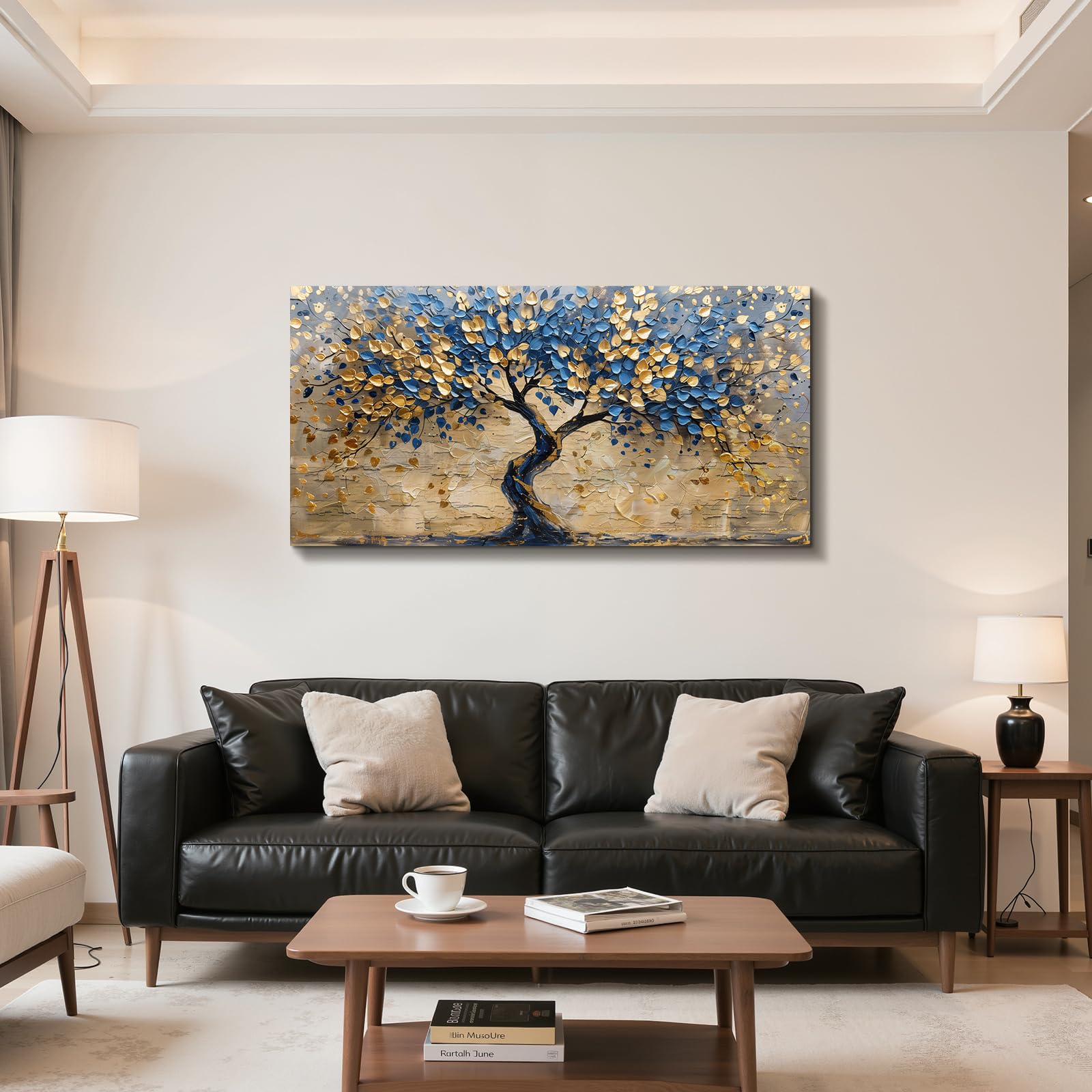 hyidecorart Tableau Decoration Murale Arbre de Vie Moderne Salon 59x119 cm