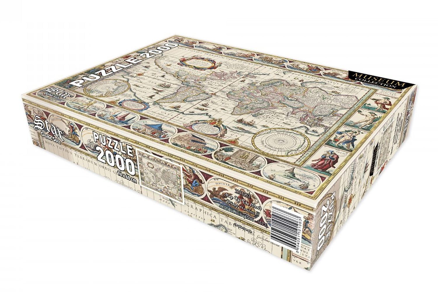 Star Puzzle 2000 Monedas Mapa del Mundo II Puzzle/Jigsaw Puzzle de Joan Blaeu (1596-1673)