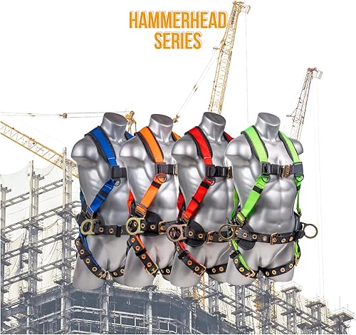 Miniatura 5 de Palmer Safety Hammerhead - Arnés de seguridad acolchado de 5 puntos, pecho QCB, correas de patas con hebilla de lengua, anillos en D traseros y