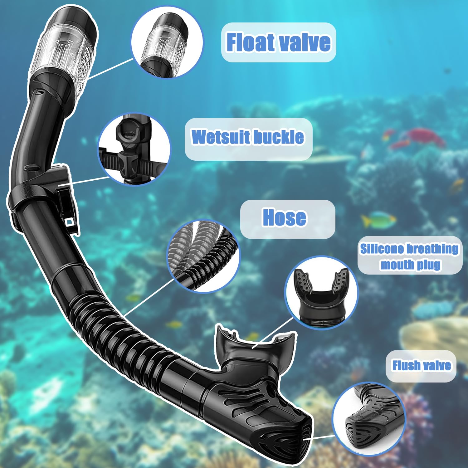 Maschera Subacquea Adulti, Maschera Snorkeling Adulto con Boccaglio, Maschera Subacquea per Adulti, Maschera per Immersioni, Maschera e Boccaglio Snorkeling, per Immersioni, Apnea e Snorkeling