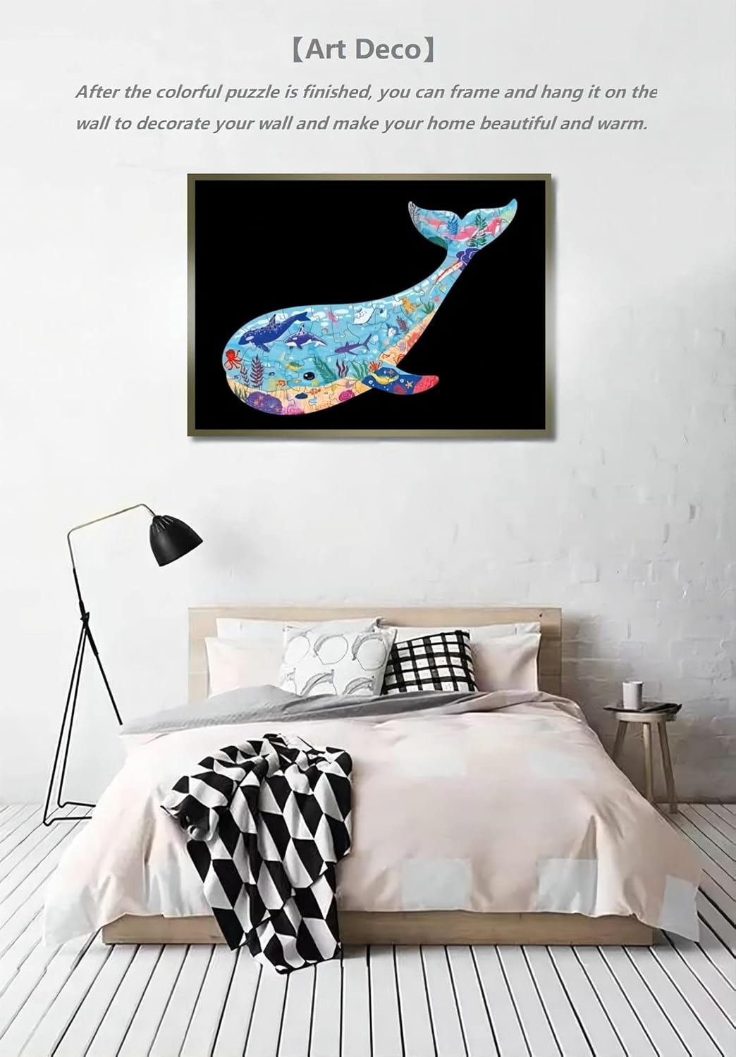 PINU Jigsaw Puzzles for Kids Ages 3-5, 6-8, 8-10, Children Colorful Fun Animal Shaped Puzzle Learning Educational Toys Gifts Games for Boys and Girls (Whale-50 PCS)