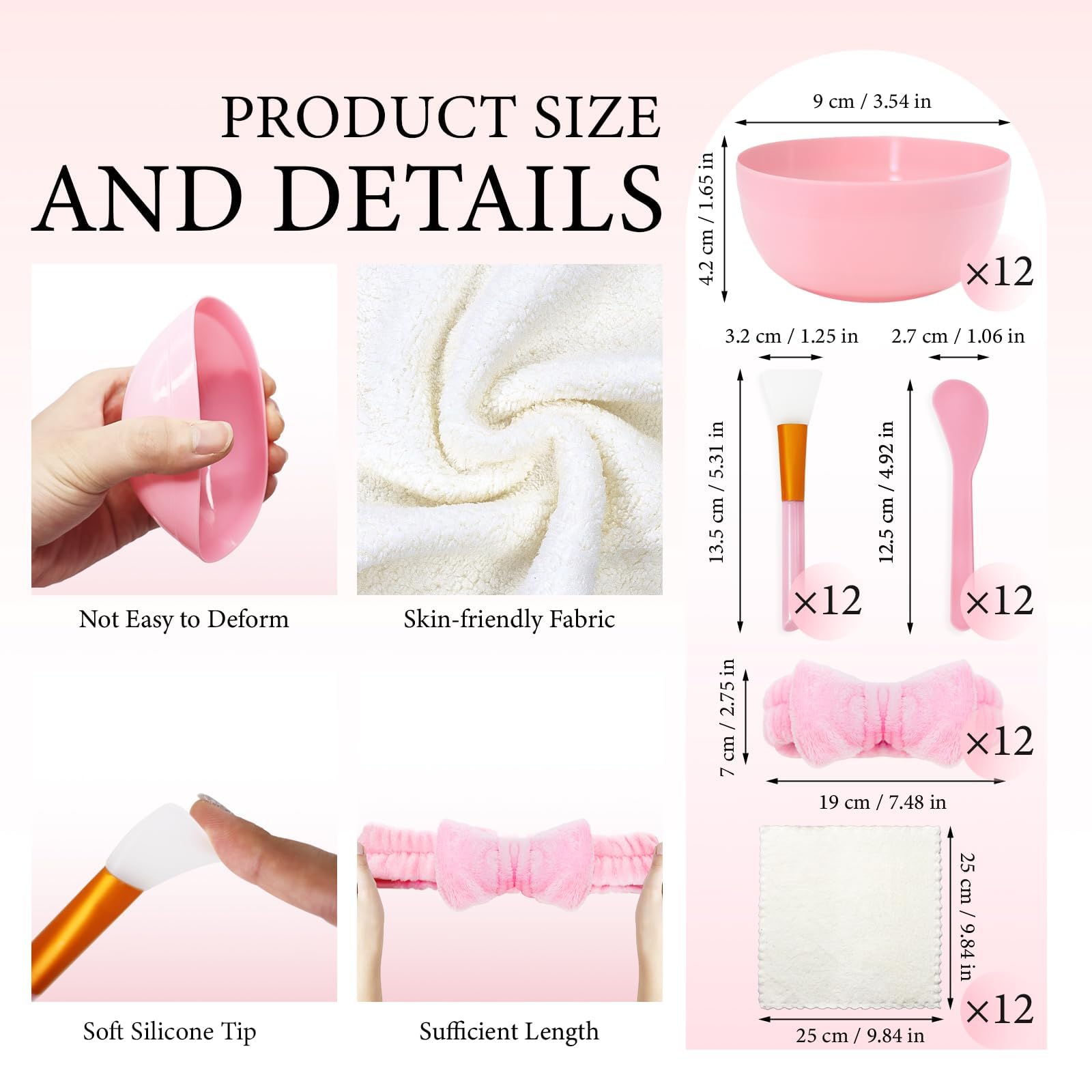 96 pezzi di articoli per feste da donna, include maschera per il viso, set di ciotole, specchio, fascia, scrunchies, borse per cosmetici, panni per il viso per spa, pigiama party, pigiama party