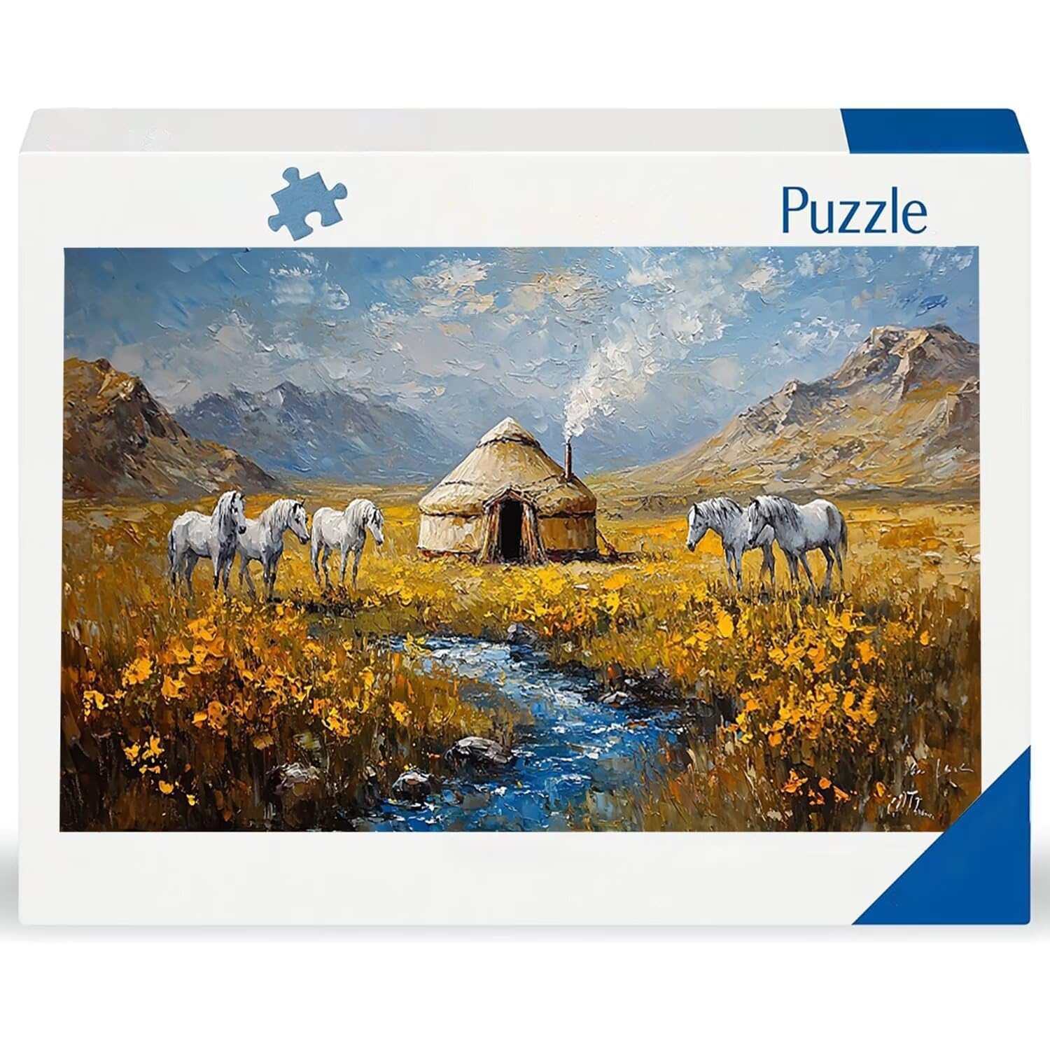 Puzzle 1692 Puzzle Erwachsene, EIN Herausforderndes Rätsel, Puzzles-Geschenk 179x31cm, Puzzlespiele für Die Ganze Familie, Geschenke für Frauen, Geschenke für Männer, Thema: Mongolische Wiese j-704